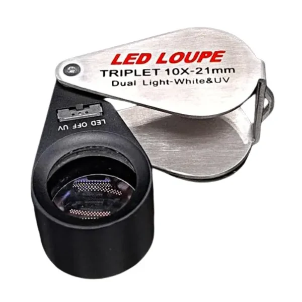 GEO Premier GEO Premier UV & LED Illuminated Triplet Hand Lens 10× 21mm